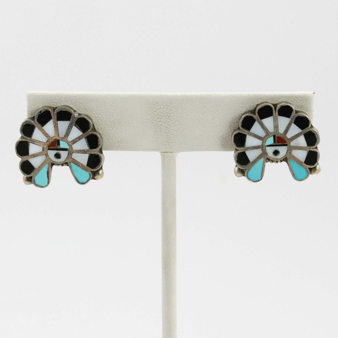 1960s Sunface Clip Earrings