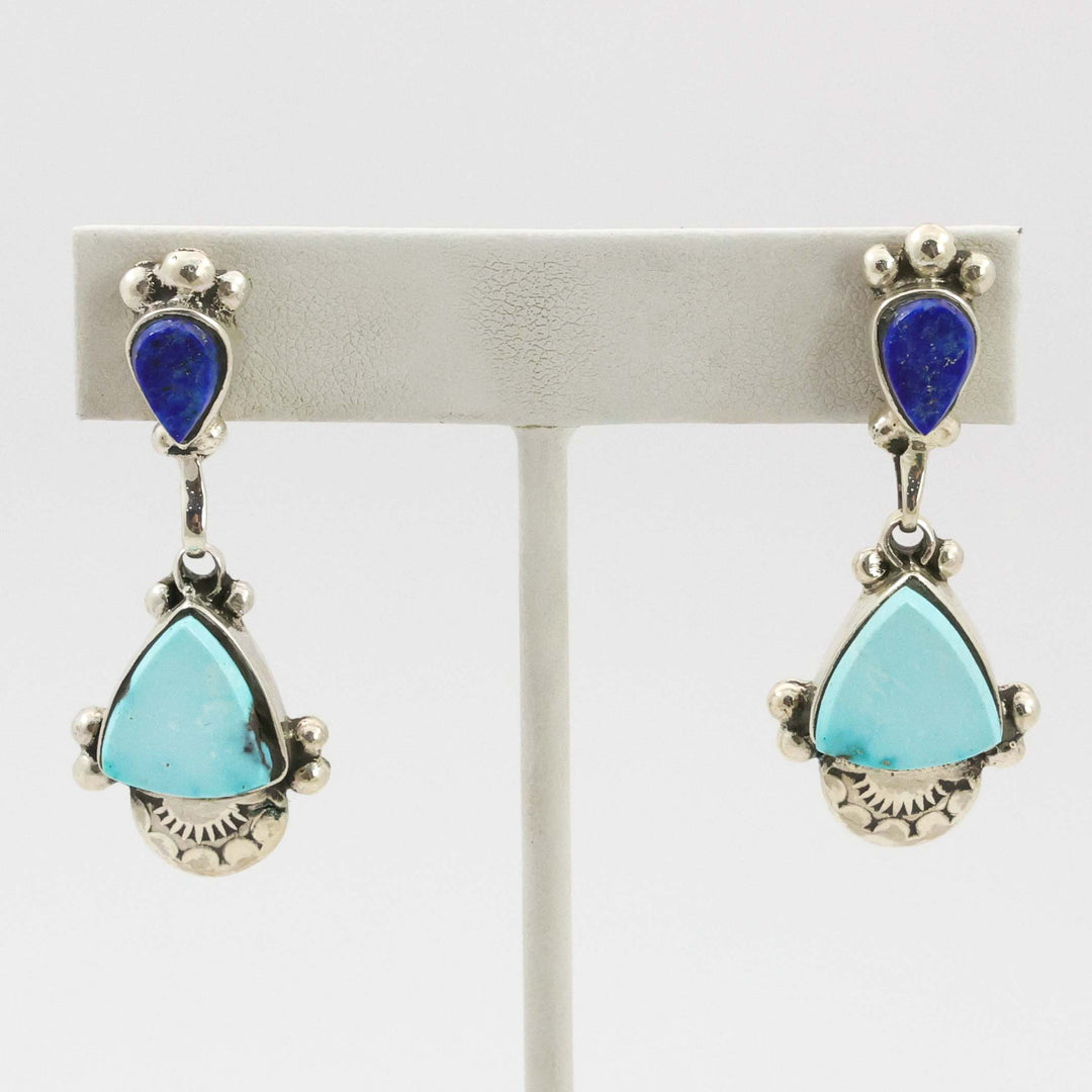 Turquoise and Lapis Earrings