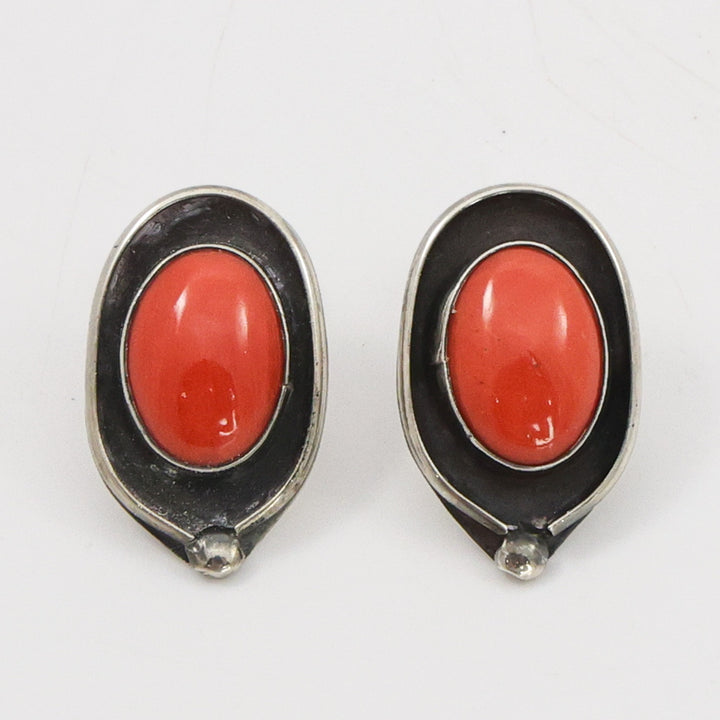1970s Coral Earrings