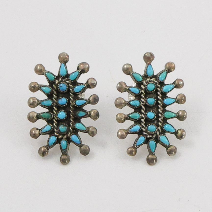 1940s Turquoise Cluster Earrings
