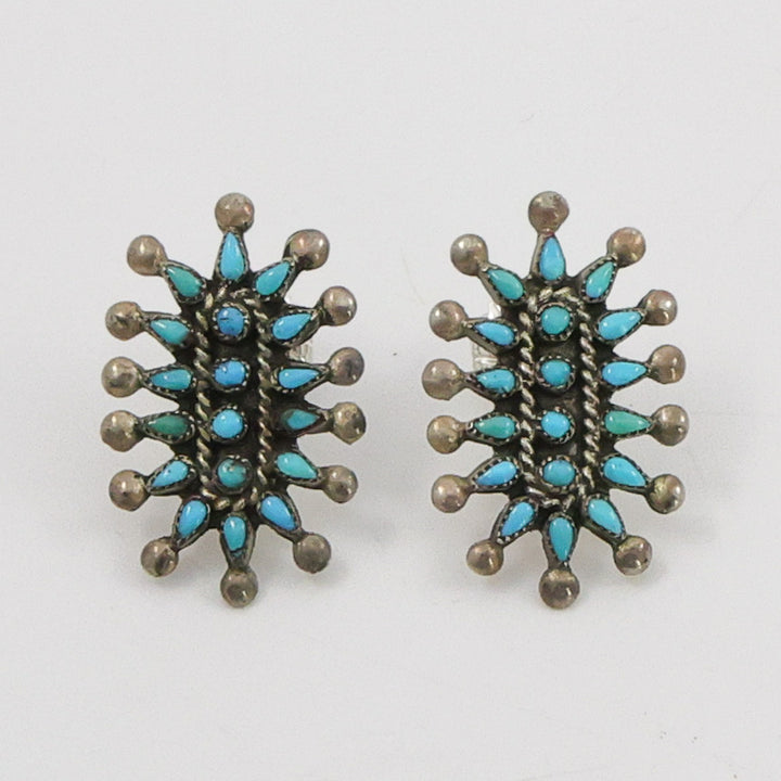 1940s Turquoise Cluster Earrings