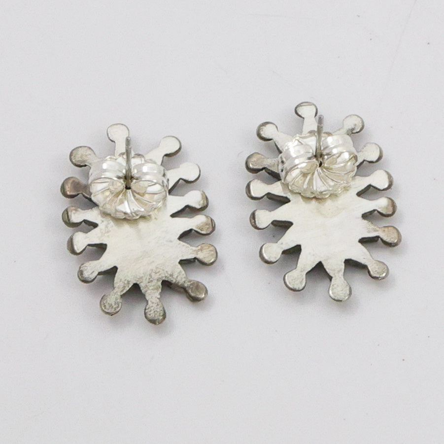 1940s Turquoise Cluster Earrings