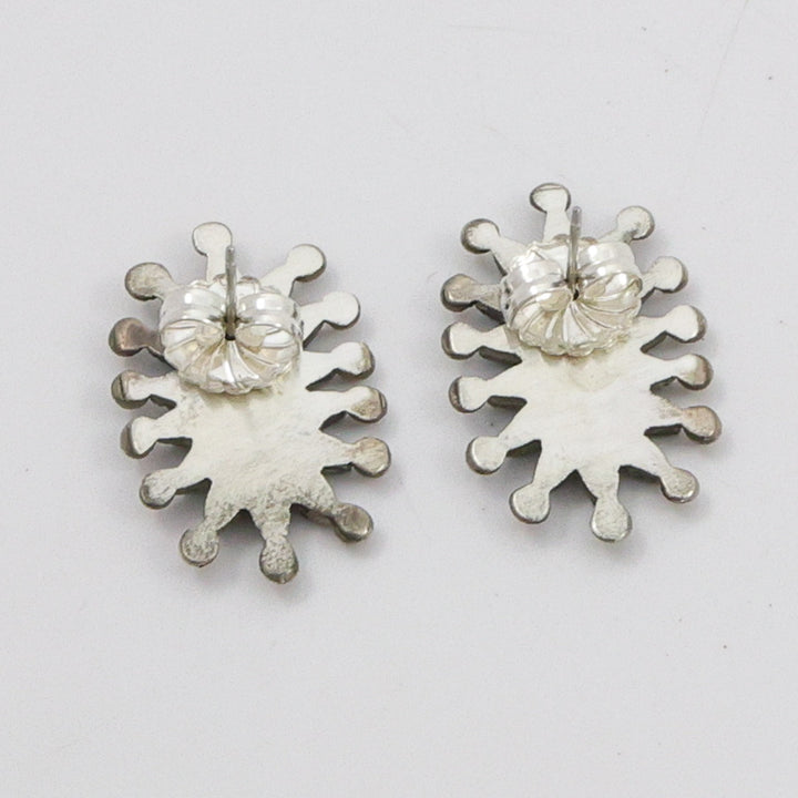 1940s Turquoise Cluster Earrings