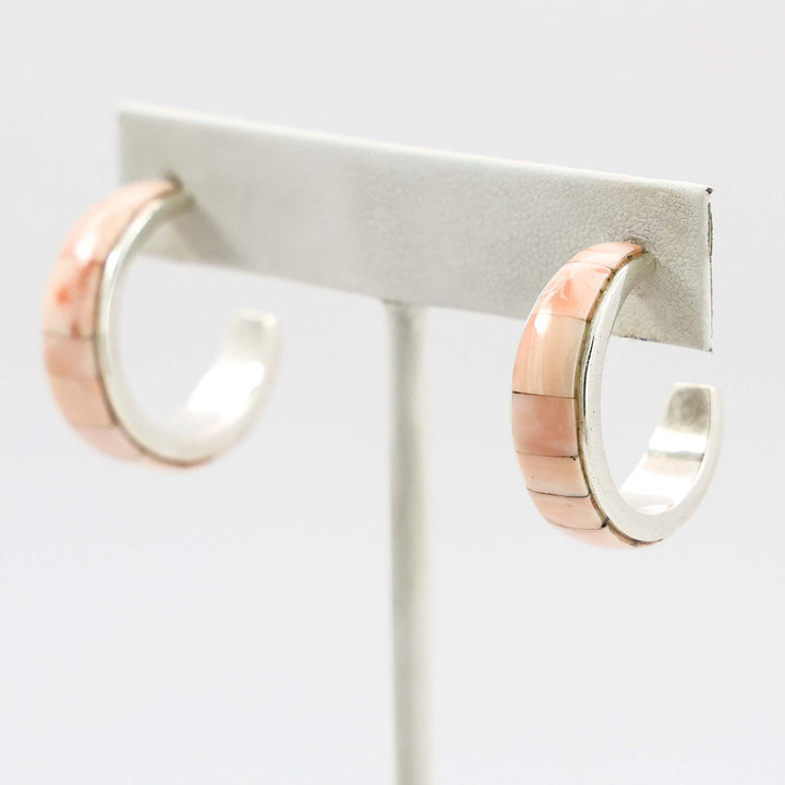 Pink Coral Hoops