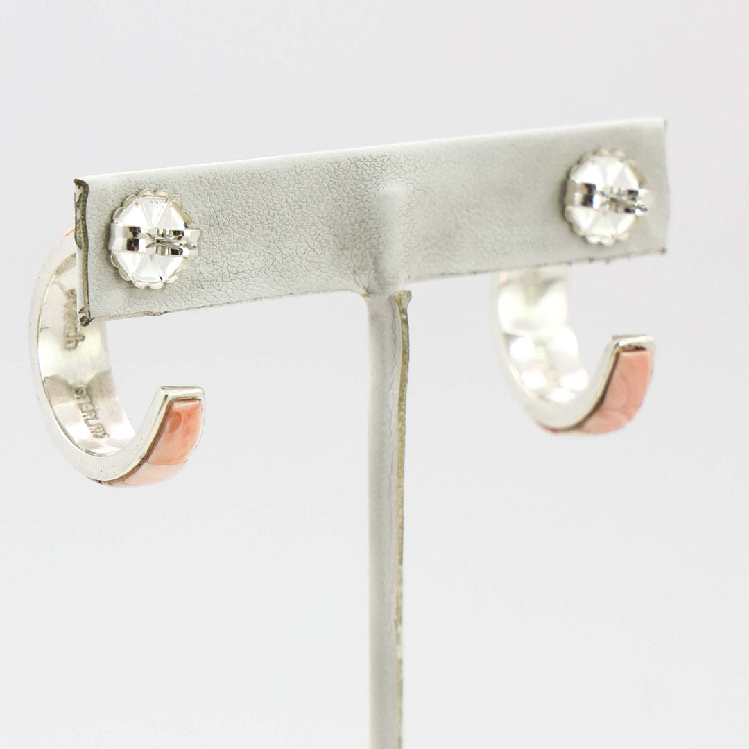 Pink Coral Hoops