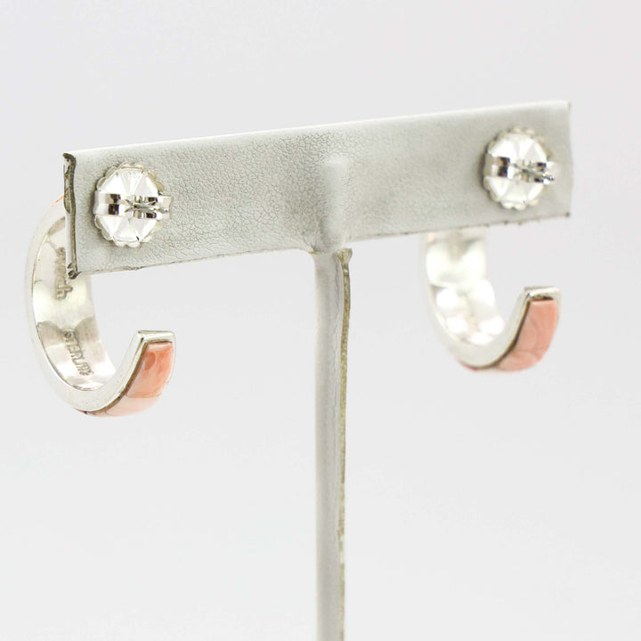 Pink Coral Hoops