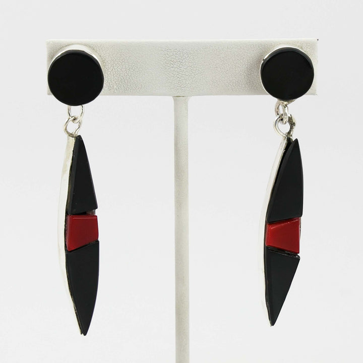 Black Jade and Rosarita Earrings
