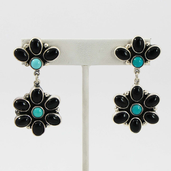 Onyx and Turquoise Earrings