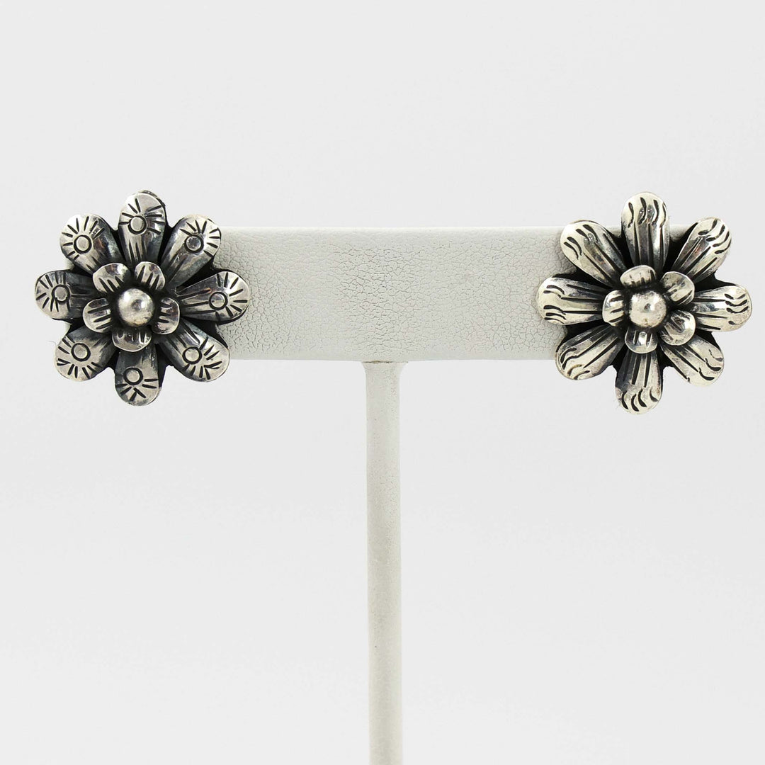 Silver Flower Earrings