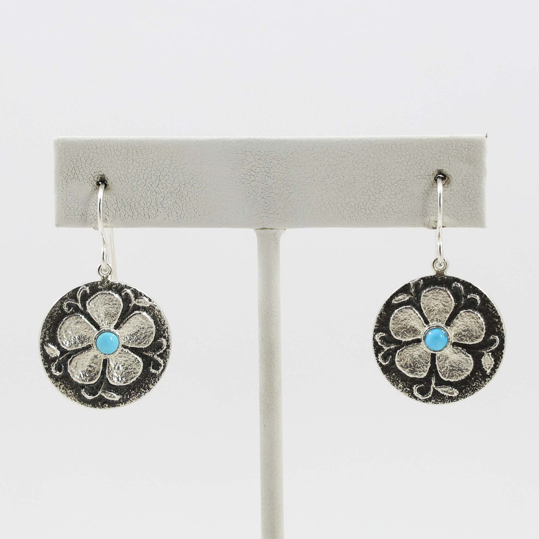 Morenci Turquoise Flower Earrings