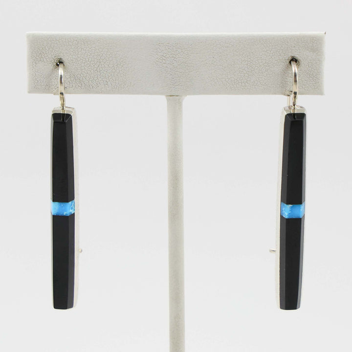 Black Jade and Turquoise Earrings