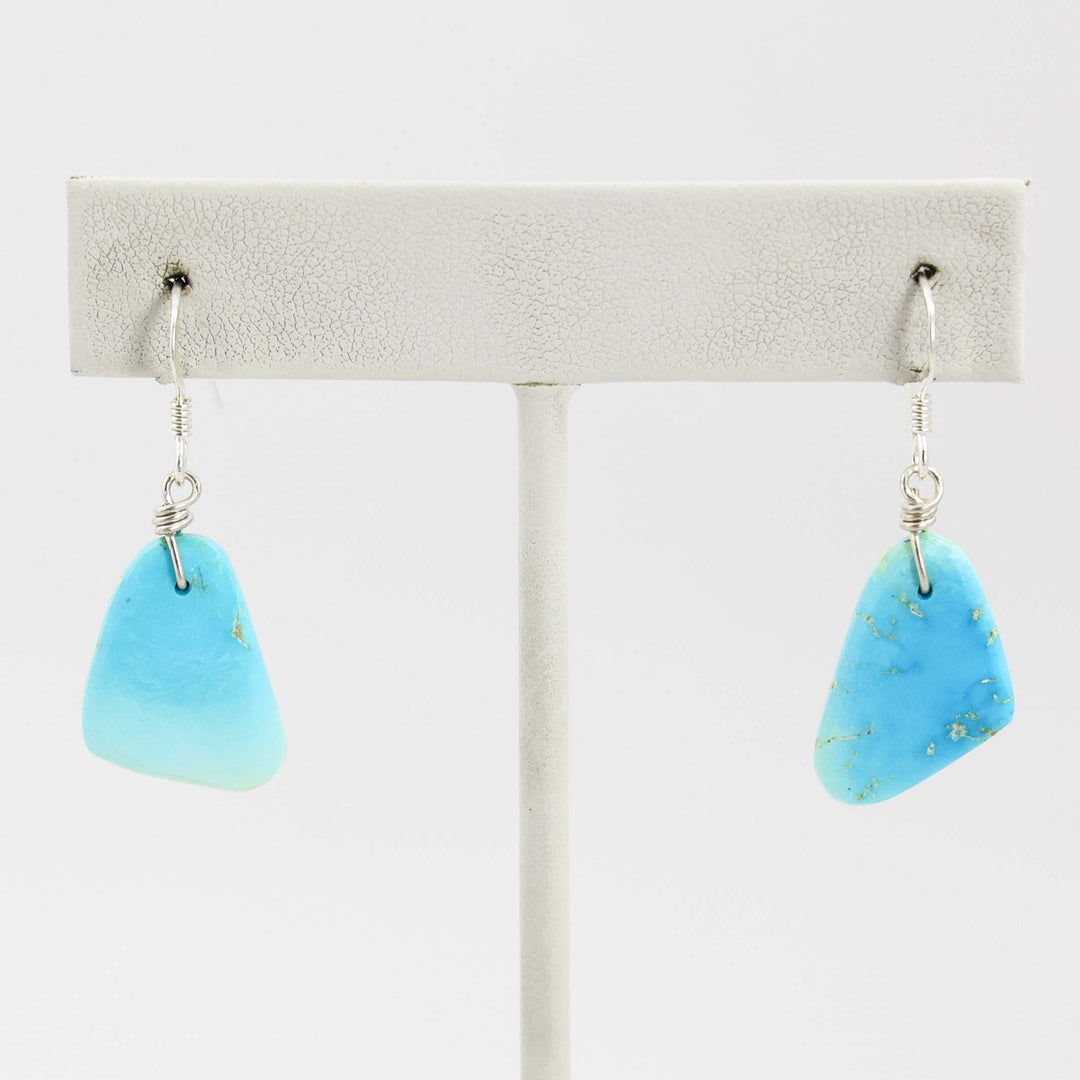Sleeping Beauty Turquoise Slab Earrings