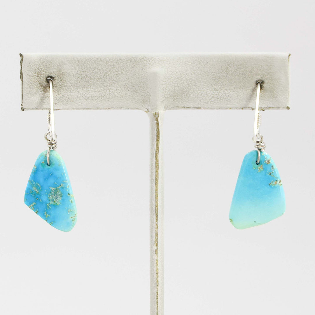 Sleeping Beauty Turquoise Slab Earrings