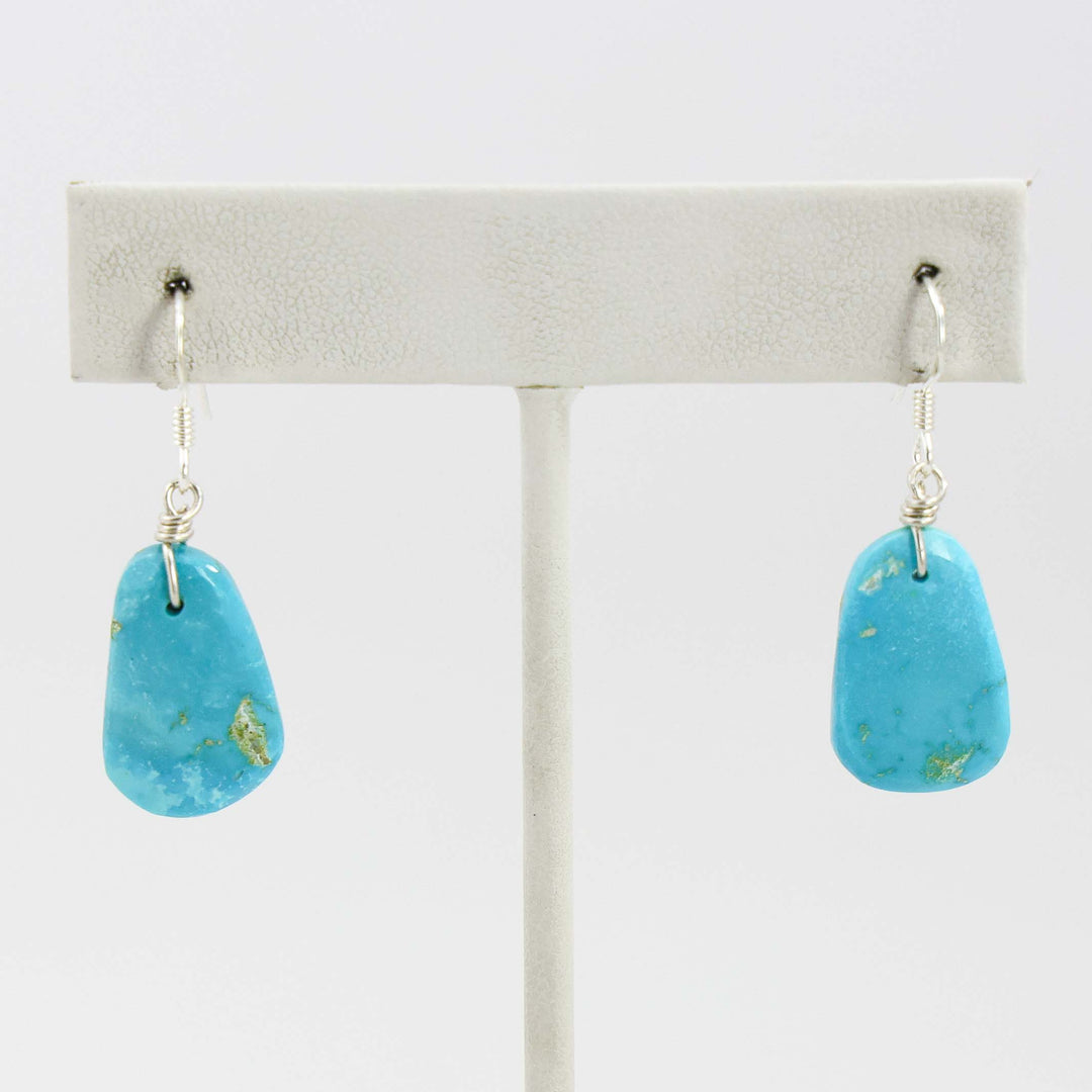 Sleeping Beauty Turquoise Slab Earrings