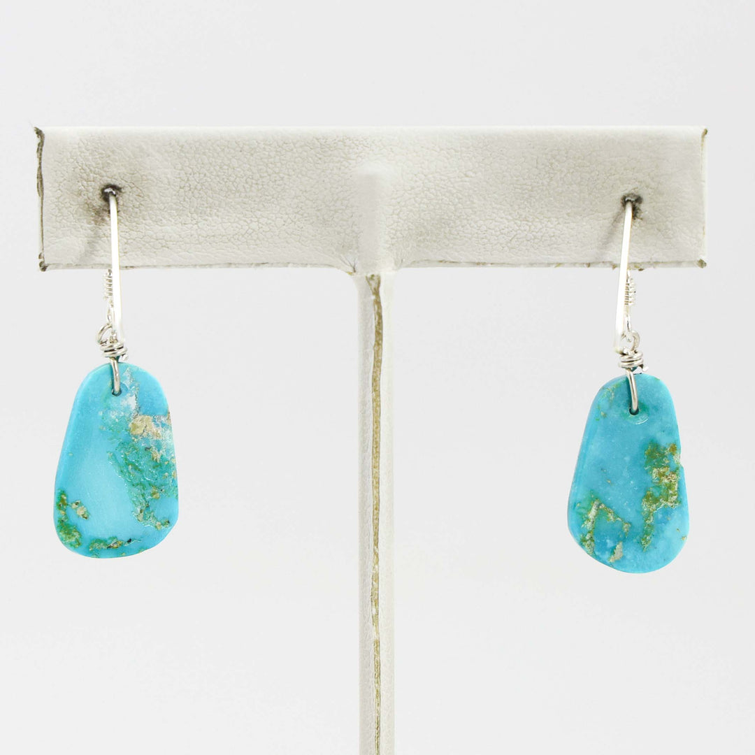 Sleeping Beauty Turquoise Slab Earrings