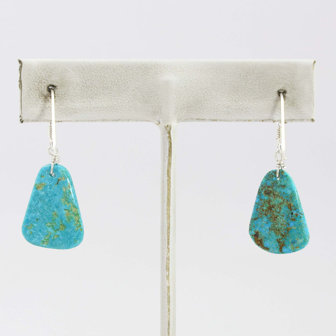 Sleeping Beauty Turquoise Slab Earrings