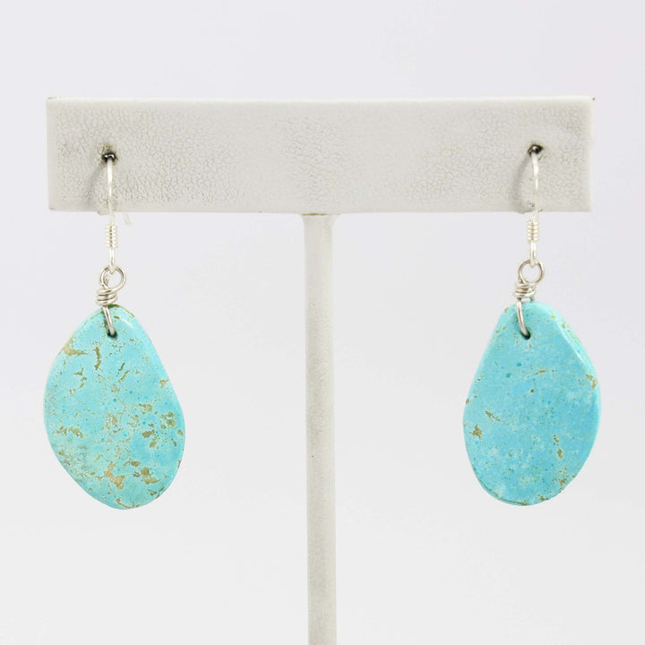 Sleeping Beauty Turquoise Slab Earrings