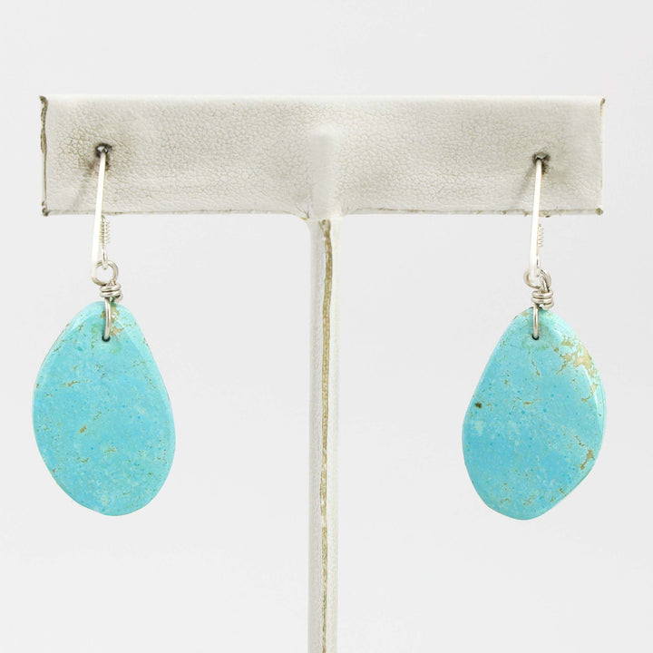 Sleeping Beauty Turquoise Slab Earrings