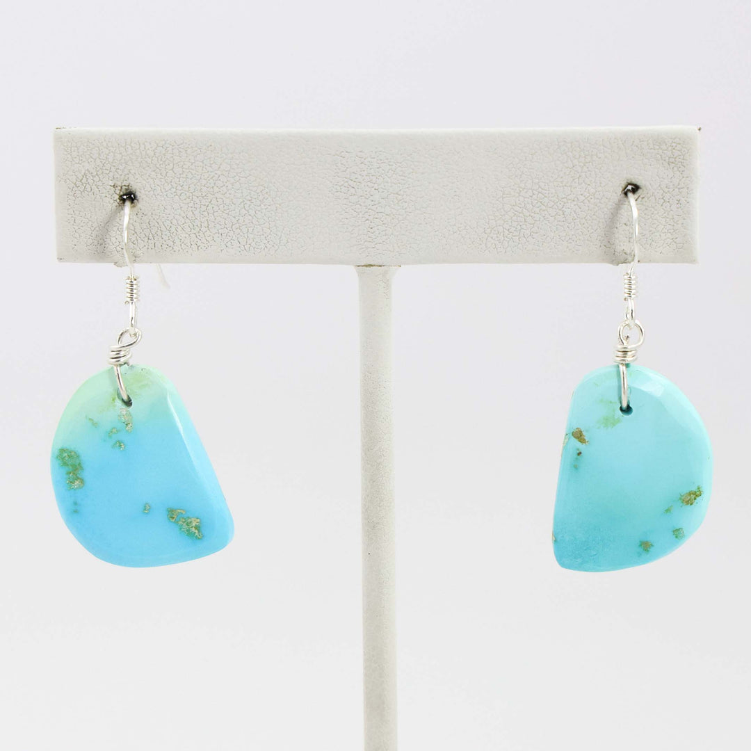 Sleeping Beauty Turquoise Slab Earrings