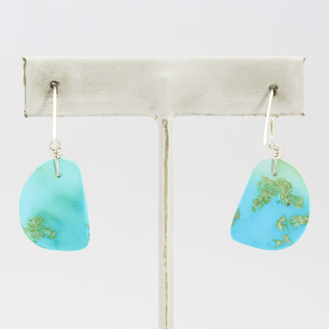 Sleeping Beauty Turquoise Slab Earrings