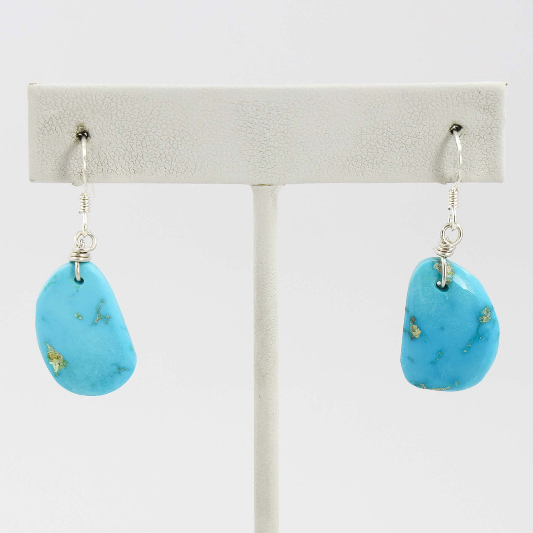 Sleeping Beauty Turquoise Slab Earrings