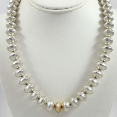 Silver and Gold Bead Necklace