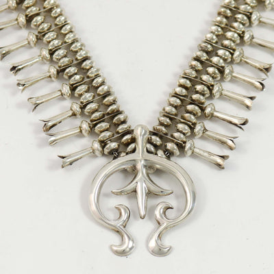 1980s Silver Squash Blossom