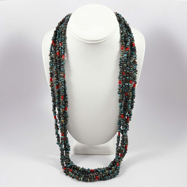 Collier Turquoise et Corail