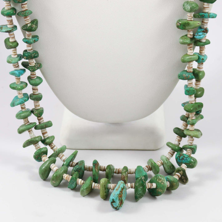 Collier de pépites turquoise des années 1950