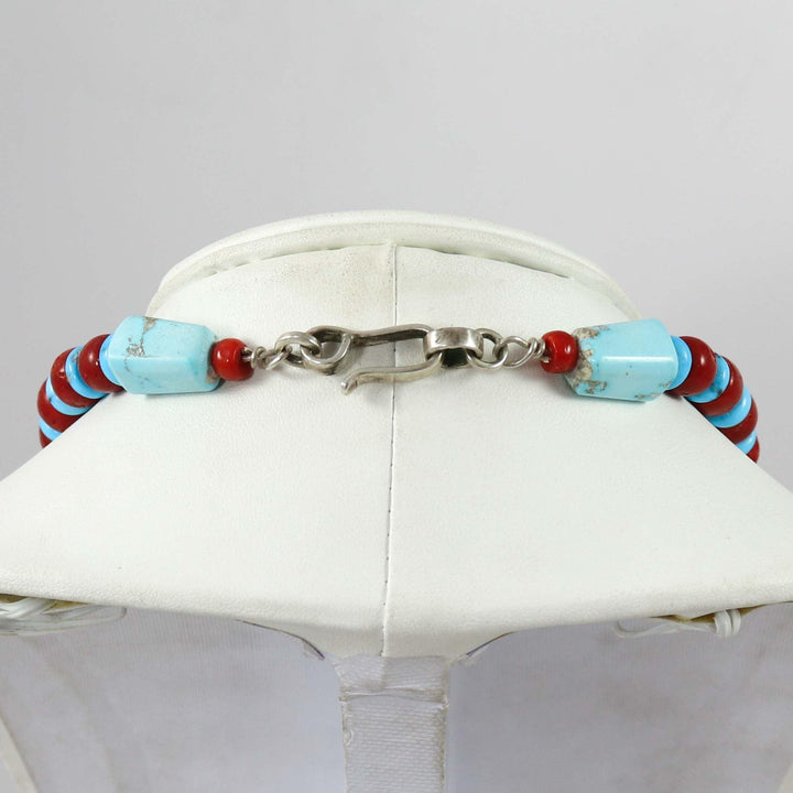 Collier Corail et Turquoise