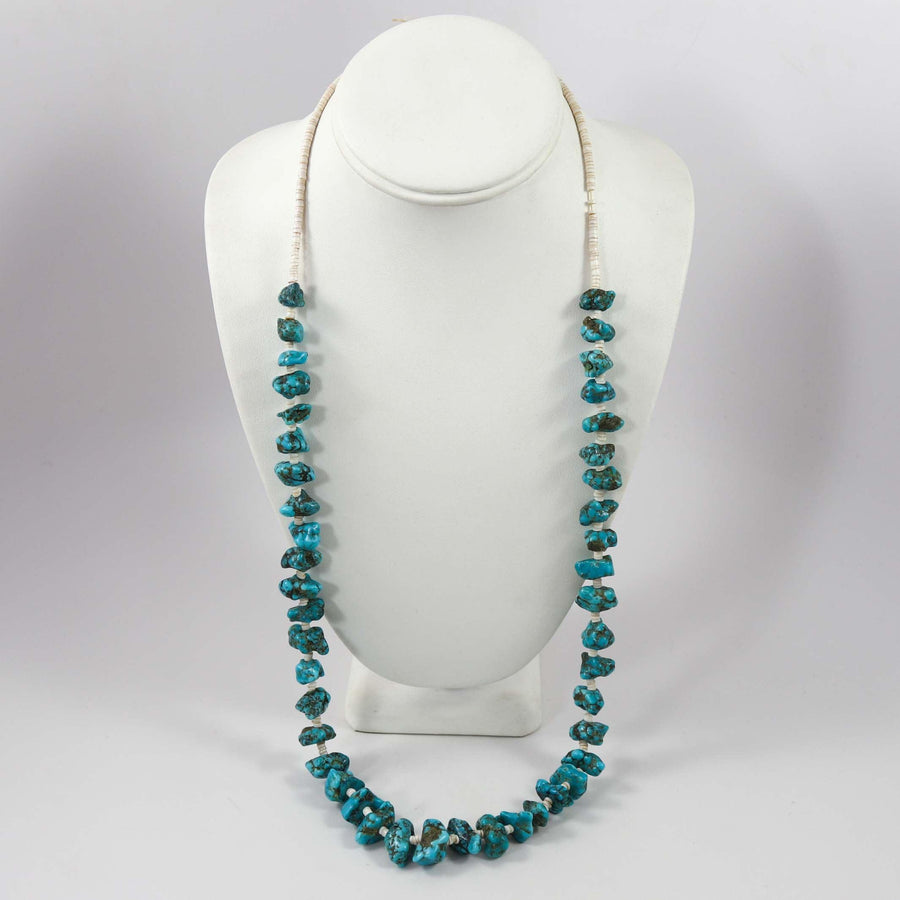 1980s Turquoise Nugget Necklace by Vintage Collection - Garland's