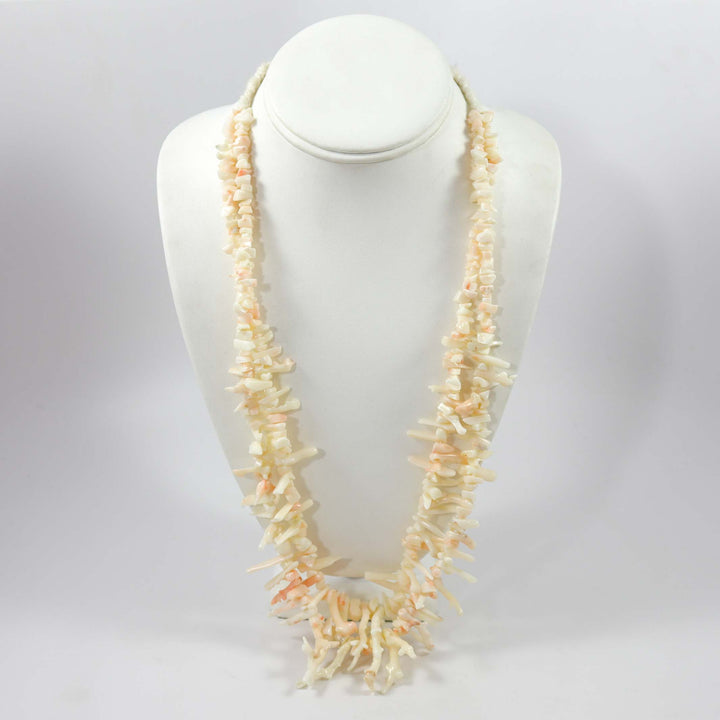 1970s White Branch Coral Necklace