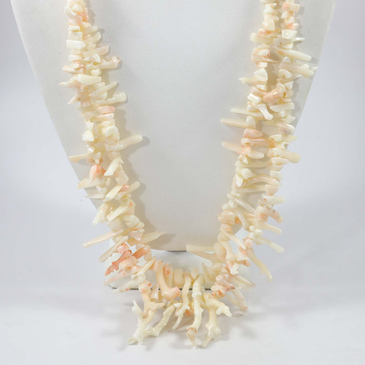 1970s White Branch Coral Necklace