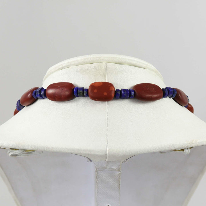 Pipestone and Lapis Necklace by Bob Hall - Garland's
