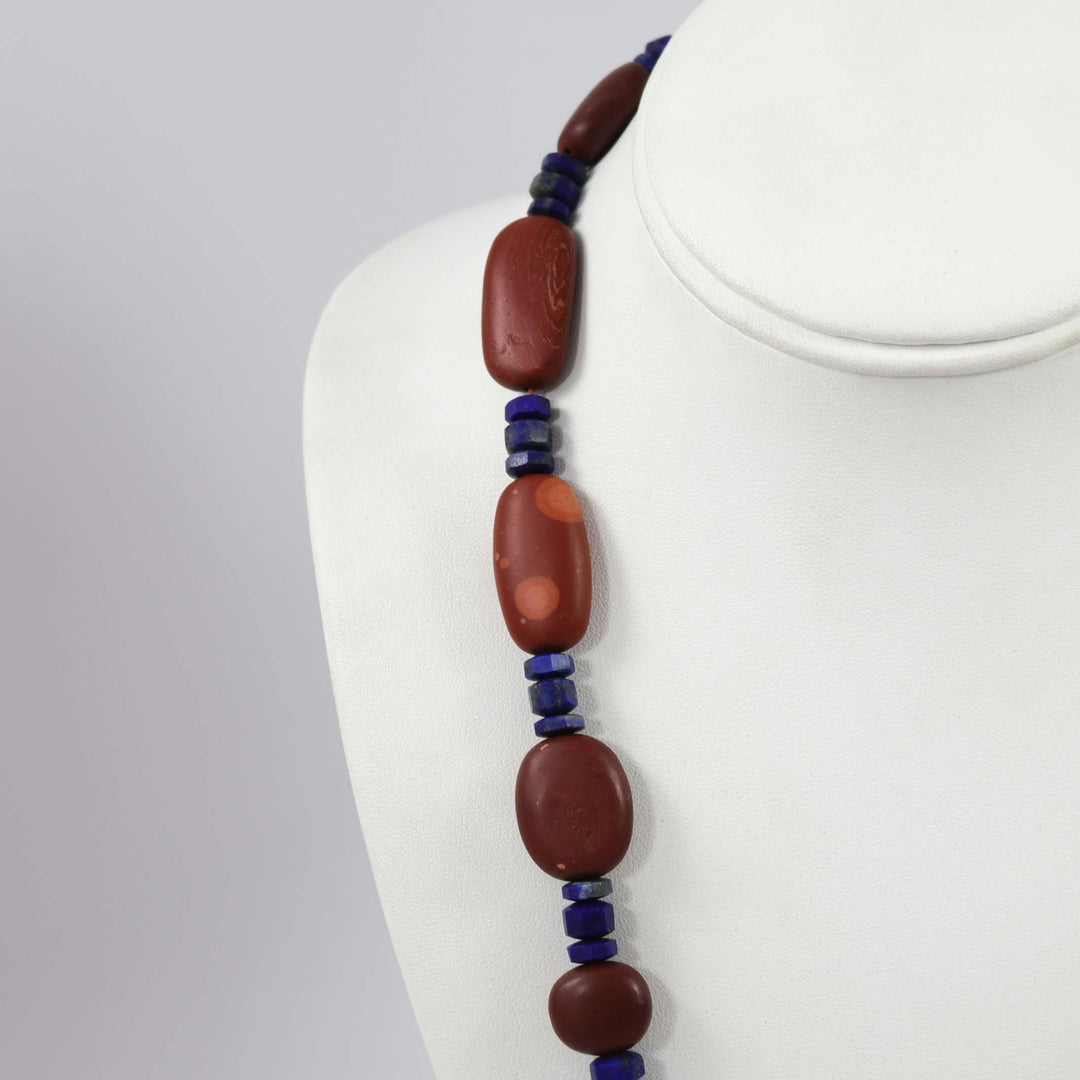 Pipestone and Lapis Necklace by Bob Hall - Garland's