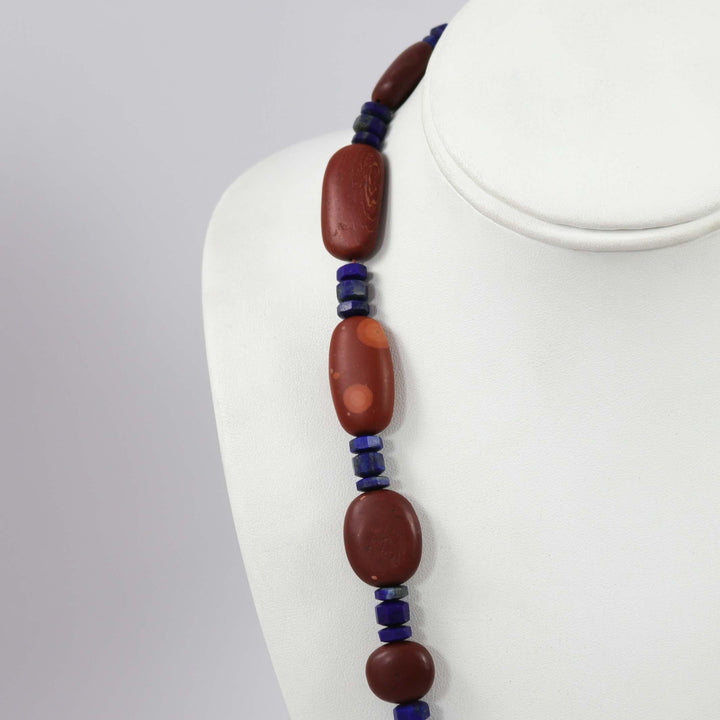 Pipestone and Lapis Necklace