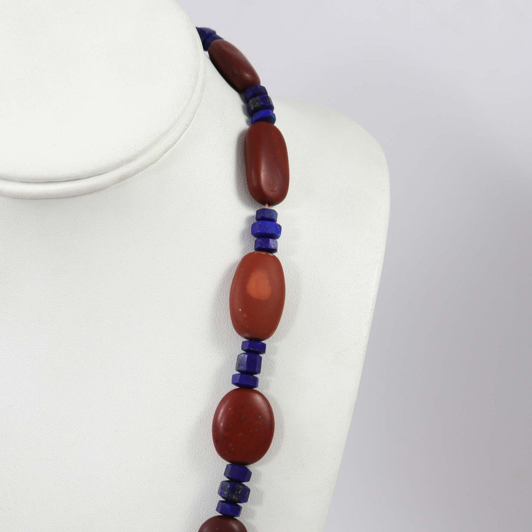 Pipestone and Lapis Necklace by Bob Hall - Garland's