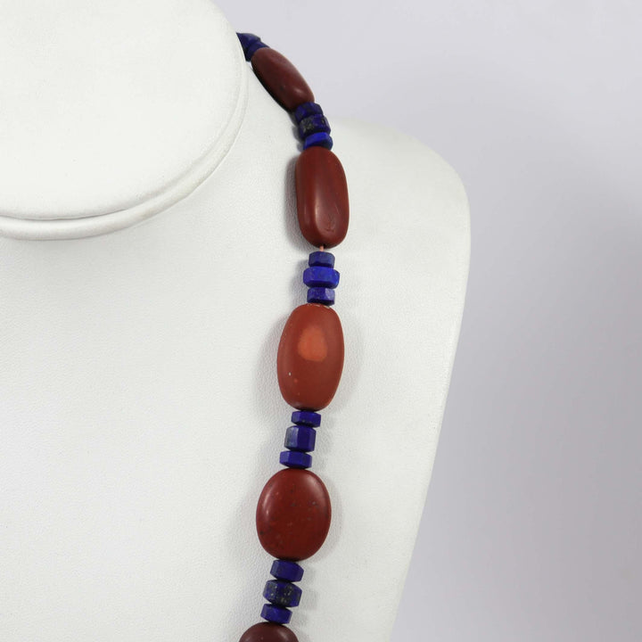 Pipestone and Lapis Necklace by Bob Hall - Garland's