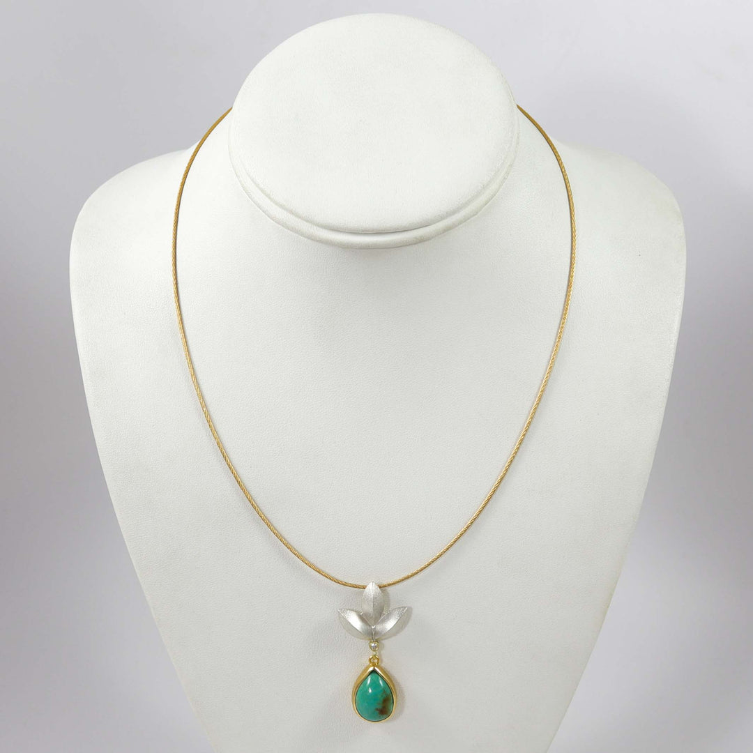 Bisbee Turquoise Sweet Pea Blossom Necklace