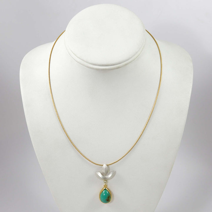 Bisbee Turquoise Sweet Pea Blossom Necklace by Maria Samora - Garland's