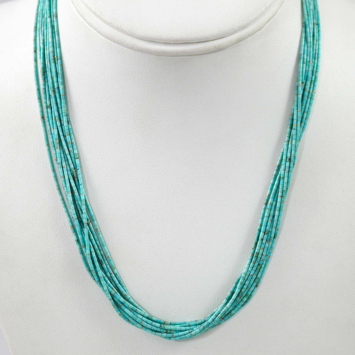 Sleeping Beauty Turquoise and Gold Necklace