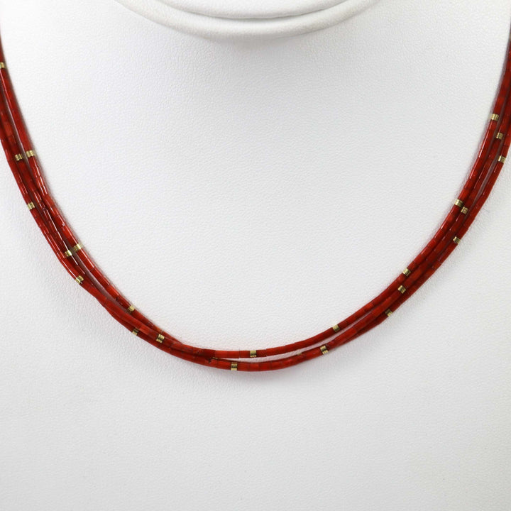 Coral Heishi Necklace