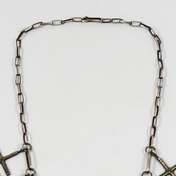 Sandcast Cross Necklace