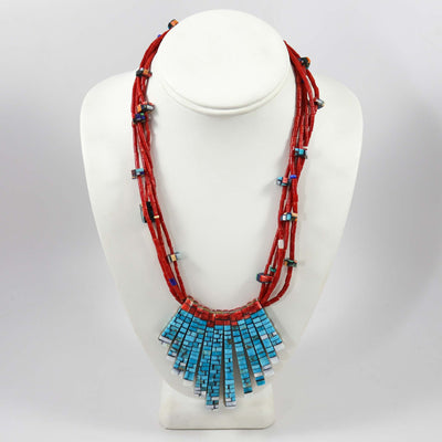 Reversible Inlaid Tab Necklace