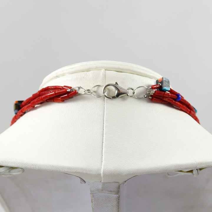 Reversible Inlaid Tab Necklace by Charlene Reano - Garland's