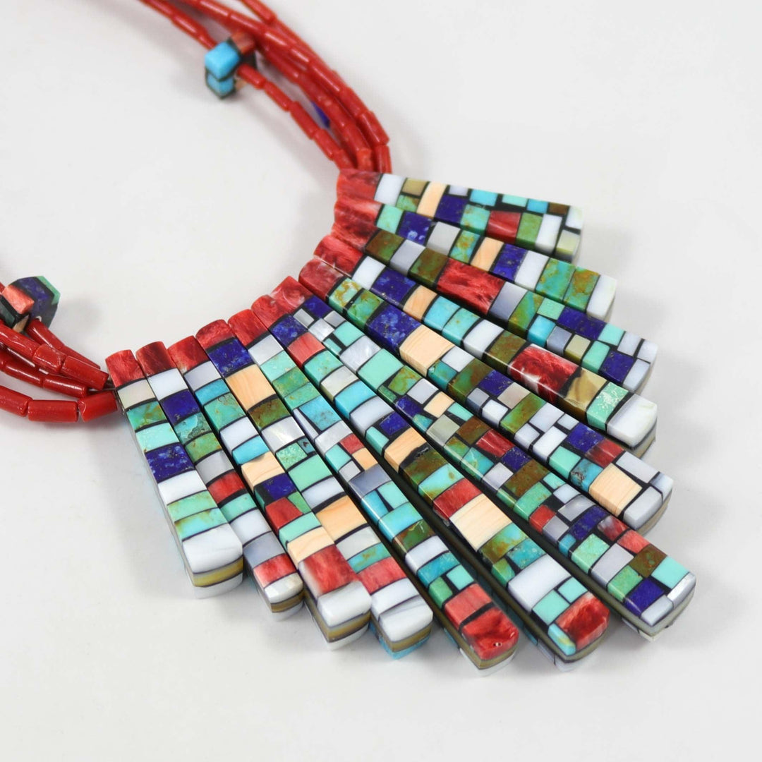 Reversible Inlaid Tab Necklace