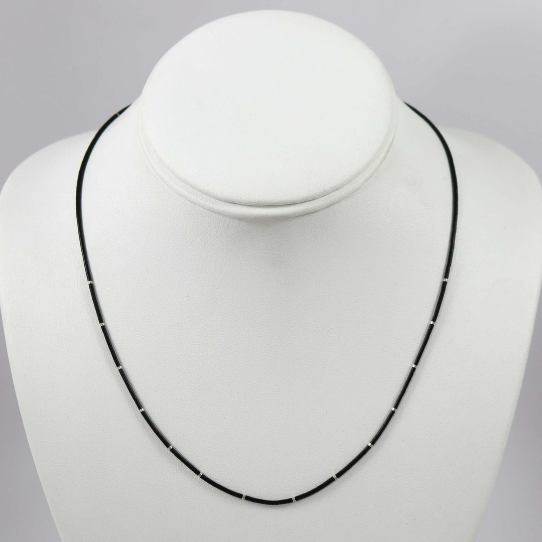 Jet Heishi Necklace by Joe Jr. and Valerie Calabaza - Garland's