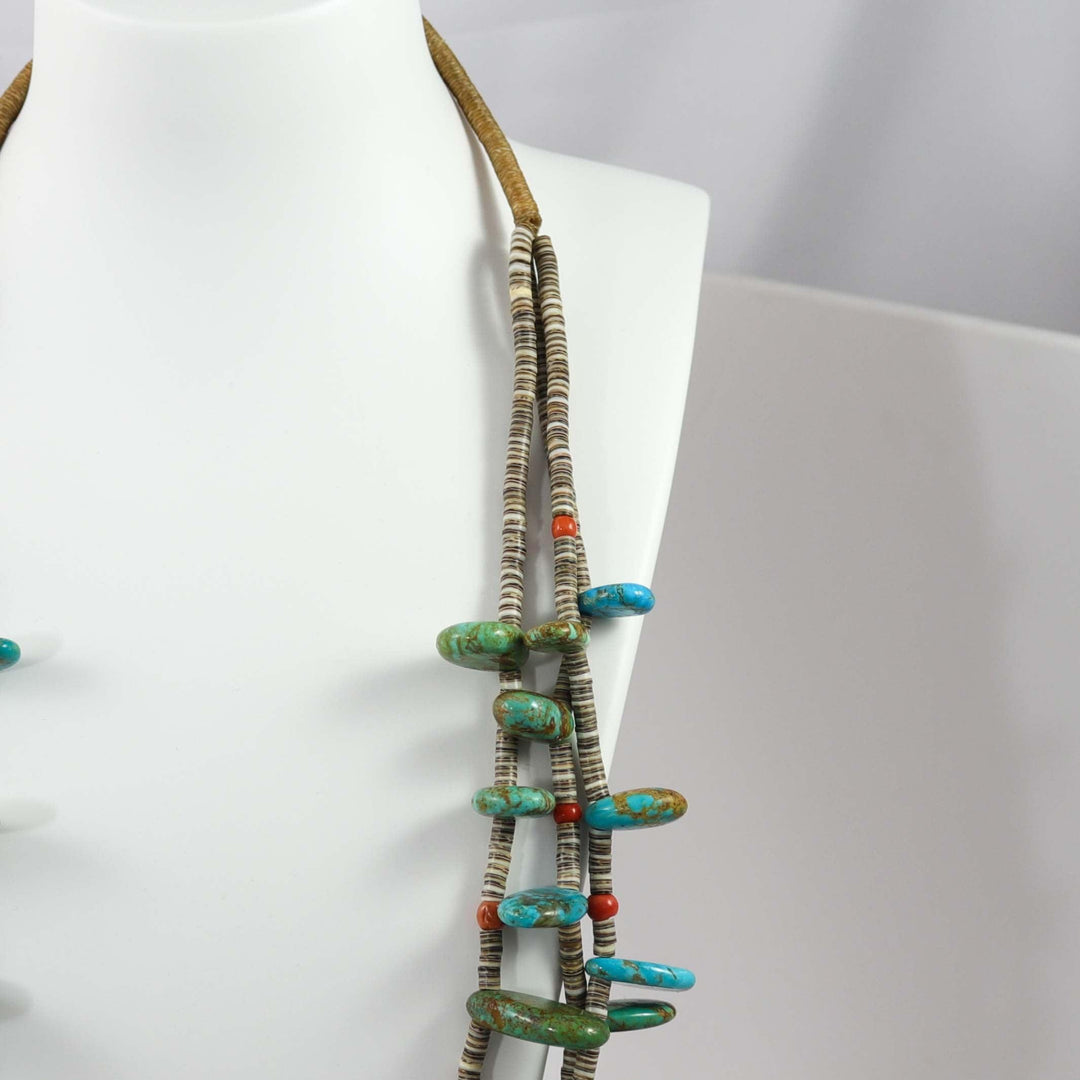 Multi-Stone Tab Necklace by Lester Abeyta - Garland's