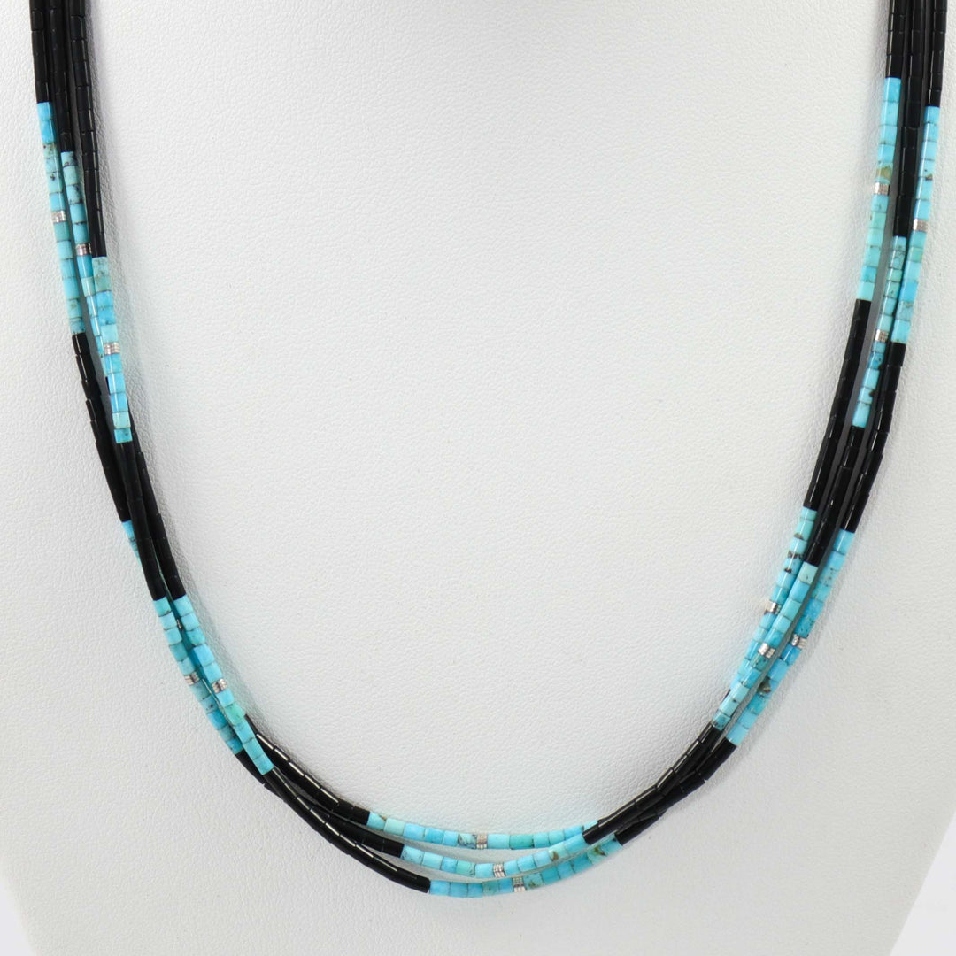 Turquoise and Jet Necklace