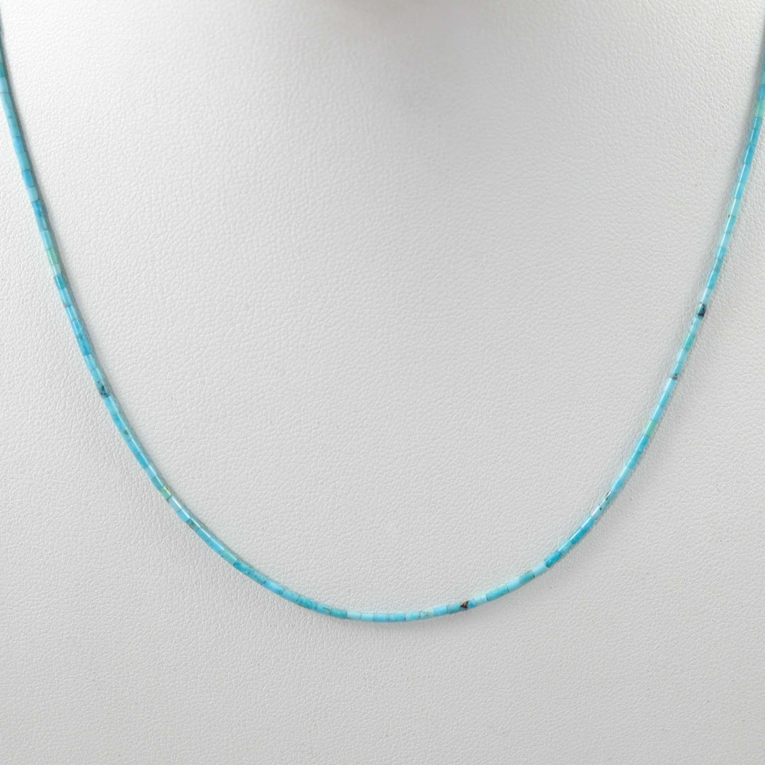 Turquoise Heishi Necklace by Joe Jr. and Valerie Calabaza - Garland's